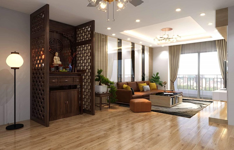Thiết kế nội thất phòng thờ đẹp mắt hiện đại và phong thủy 2 Thiết kế nội thất phòng thờ đẹp mắt hiện đại và phong thủy